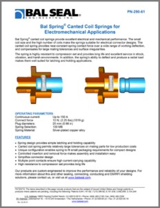 Bal Spring®Canted Coil Springs for Electromechanical Applications