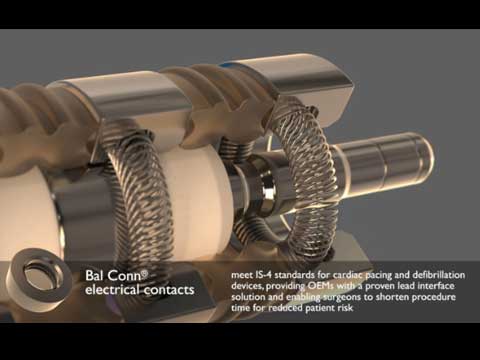 CRM Implantables With Bal Conn Electrical Contacts